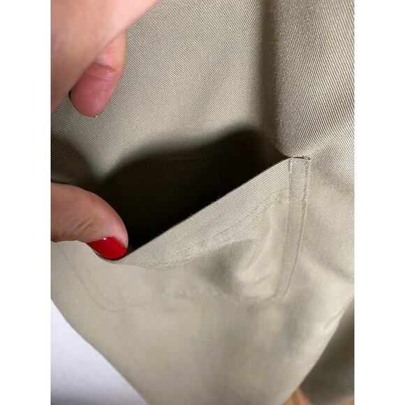 Casual Corner Annex Women's Khaki Overall Apron Maxi Dress Jumper Hook Straps L - Picture 5 of 8